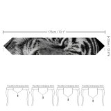 Yanfind Table Runner Dark Tiger Closeup Portrait Everyday Dining Wedding Party Holiday Home Decor