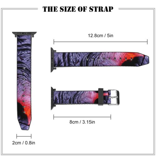 yanfind Watch Strap for Apple Watch Eruption Geographical Creative Satellite  Pictures Above Outdoors Landsat Abstract Geography Compatible with iWatch Series 5 4 3 2 1