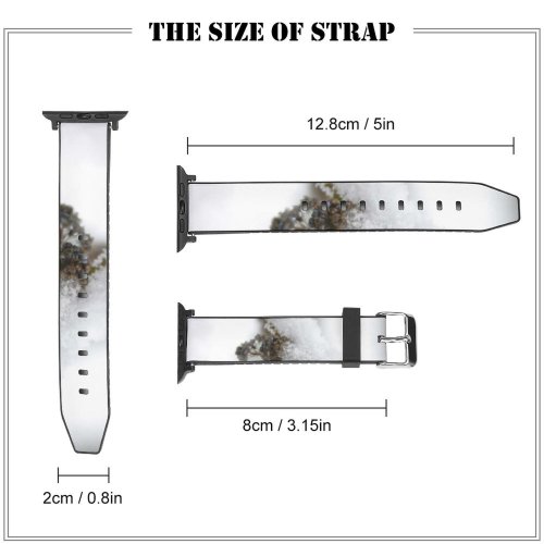 yanfind Watch Strap for Apple Watch Winter Christmas Winter Subshrub Berry Festive Plant Branch Snow Flower Cotton Twig Compatible with iWatch Series 5 4 3 2 1