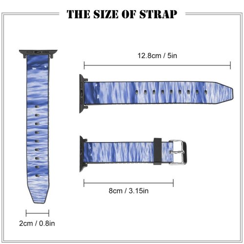 yanfind Watch Strap for Apple Watch Textura Lake Texture Brazil Sunset Lago Agua Natureza Sunny Wasser Sea Eau Compatible with iWatch Series 5 4 3 2 1