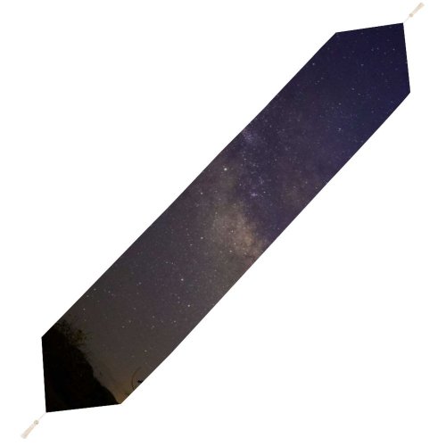 Yanfind Table Runner Backlit Infinity Dark Exploration Observatory Astrology Sunset Landscape Evening Travel Milky Space Everyday Dining Wedding Party Holiday Home Decor