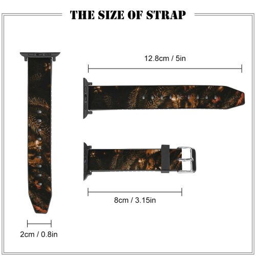 yanfind Watch Strap for Apple Watch Abies Эстония Tree Lighting Pine Night Domain Plant Year Fir Garlands Compatible with iWatch Series 5 4 3 2 1