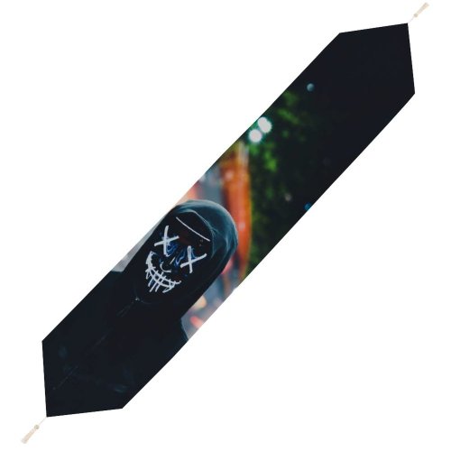 Yanfind Table Runner Persons Neon Hoodie Anonymous Everyday Dining Wedding Party Holiday Home Decor