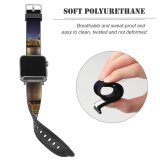 yanfind Watch Strap for Apple Watch York City Brooklyn  Park Waterfront Night Time Cityscape City Lights Reflection Compatible with iWatch Series 5 4 3 2 1