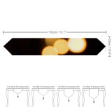Yanfind Table Runner Blur Focus Center Magic City Dark Design Shining Celebration Illuminated Lights Light Everyday Dining Wedding Party Holiday Home Decor