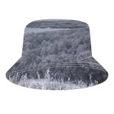 yanfind Adult Fisherman's Hat Winter Frost Sky Tree Winter Snow Bridge Snow Fishing Fisherman Cap Travel Beach Sun protection