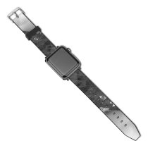 yanfind Watch Strap for Apple Watch Landscape Peak Domain Slope Pictures Outdoors Austria Grey Snow Bw Compatible with iWatch Series 5 4 3 2 1