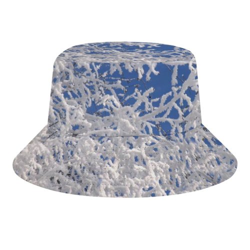 yanfind Adult Fisherman's Hat Winter Texture Frozen Frost Freeze Snowy Sky Nice Snowflake Winter Sun Branch Fishing Fisherman Cap Travel Beach Sun protection