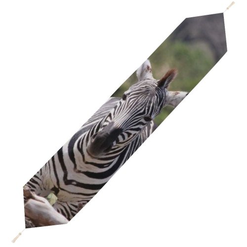 Yanfind Table Runner Zebra Wildlife Tanzania Africa Vertebrate Terrestrial Wilderness National Park Adaptation Snout Plant Everyday Dining Wedding Party Holiday Home Decor