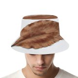 yanfind Adult Fisherman's Hat Texture Leaf Marrom Outono Leaf Natureza Beige Folha Textura Autumn Seca Dry Fishing Fisherman Cap Travel Beach Sun protection
