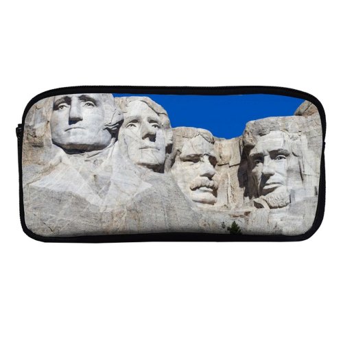 yanfind Pencil Case YHO Collins Mount Rushmore Presidents  Hills Sky  Washington Thomas Jefferson Theodore Zipper Pens Pouch Bag for Student Office School