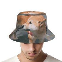 yanfind Adult Fisherman's Hat Lovely Images Pet HQ Mood Wallpapers Pup Shiba Pictures Moody Strap Flagstone Fishing Fisherman Cap Travel Beach Sun protection