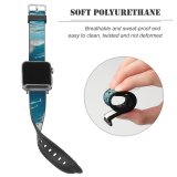 yanfind Watch Strap for Apple Watch Diving Whale Underwater Ocean Mammals Snorkeling Outdoors Australia Marine Wallpapers Creative Compatible with iWatch Series 5 4 3 2 1