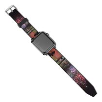 yanfind Watch Strap for Apple Watch Perth Fireworks Western Australia Night Midnight Sky Atmospheric Reflection Event Darkness Compatible with iWatch Series 5 4 3 2 1