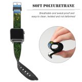 yanfind Watch Strap for Apple Watch Rural Countryside Domain Hirondelle Pasture Farm Pictures Grassland Outdoors Swallow Flower Compatible with iWatch Series 5 4 3 2 1
