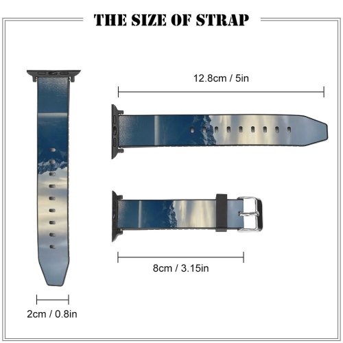 yanfind Watch Strap for Apple Watch Scenery Range Montreux  Snow Free Winter  Moutains Shotoniphone Outdoors Compatible with iWatch Series 5 4 3 2 1