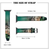 yanfind Watch Strap for Apple Watch Funny Curiosity Cute  Pretty  Staring Tabby Pet Whisker Fur Portrait Compatible with iWatch Series 5 4 3 2 1