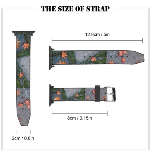 yanfind Watch Strap for Apple Watch Walkway Plant   Pictures Kyushu Winter Mapleleaf Stock Japan Tree Free Compatible with iWatch Series 5 4 3 2 1