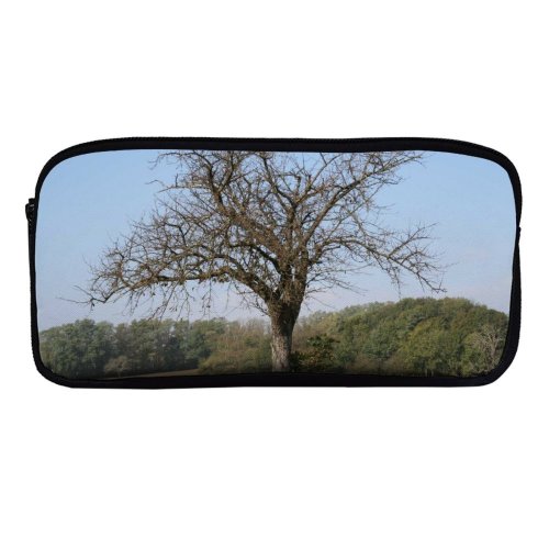 yanfind Pencil Case YHO Family Landscape Field Sky Plant Savanna Tree Tree Plant Branch Grass Natural Zipper Pens Pouch Bag for Student Office School