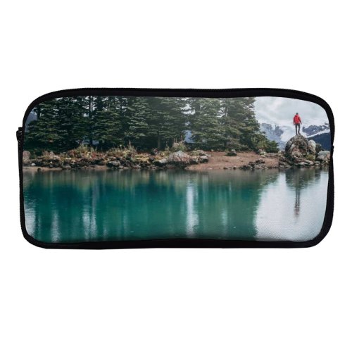 yanfind Pencil Case YHO Shoreline Fir Images Ocean Land Wallpapers Sea Plant Lake  Outdoors Tree Zipper Pens Pouch Bag for Student Office School