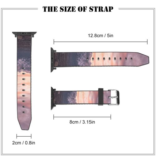 yanfind Watch Strap for Apple Watch Landscape Peak Pictures PNG Outdoors Ut City Range Salt Sky Lake Compatible with iWatch Series 5 4 3 2 1