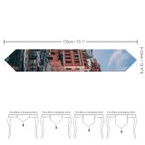 Yanfind Table Runner Boats Building River Architecture City Canal Docked Town Watercrafts Everyday Dining Wedding Party Holiday Home Decor