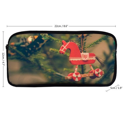 yanfind Pencil Case YHO  Tree Xmas Branch  Season Wood Pine Vintage Hanged Ornament Decorate Zipper Pens Pouch Bag for Student Office School