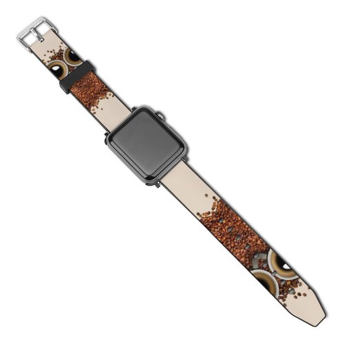 yanfind Watch Strap for Apple Watch Comfreak Lifestyle Coffee Beans  Cup Drinks Caffeine Beautiful Compatible with iWatch Series 5 4 3 2 1