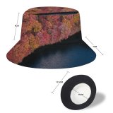yanfind Adult Fisherman's Hat Aaron Burden Colorful Forest Trees Aerial Lake River Scenic Fishing Fisherman Cap Travel Beach Sun protection