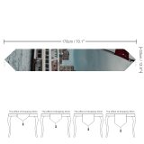 Yanfind Table Runner Boats City Vacation Clouds Daylight Pier Travel Ferry Cruise Watercrafts Flag Transportation Everyday Dining Wedding Party Holiday Home Decor