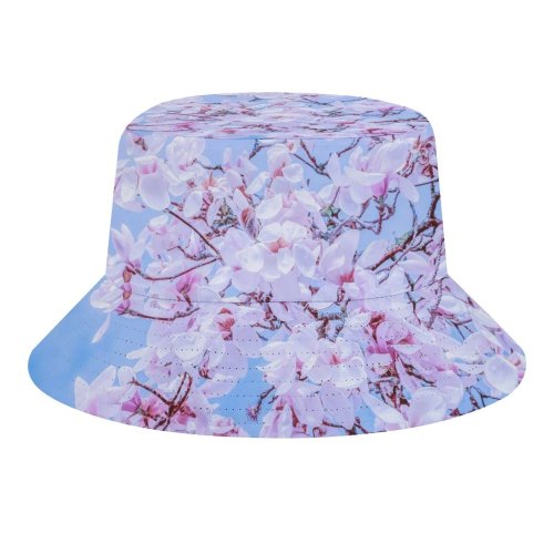 yanfind Adult Fisherman's Hat Flowers Magnolia Tulips Flowers Spring Beautiful Blossom Fishing Fisherman Cap Travel Beach Sun protection