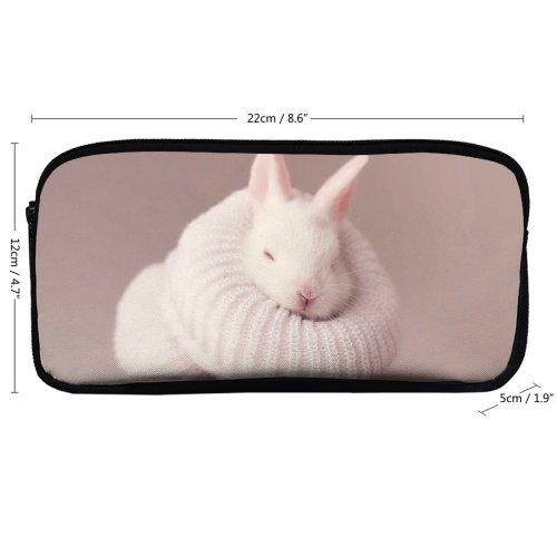 yanfind Pencil Case YHO Cute Rabbit Newborn Baby Bunny Sock Cute Bunny Zipper Pens Pouch Bag for Student Office School