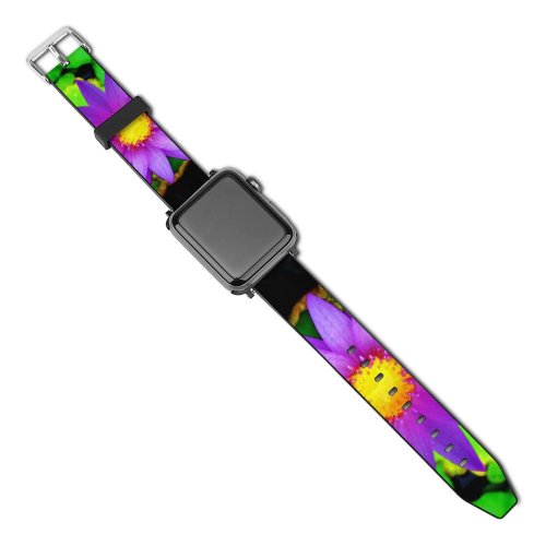 yanfind Watch Strap for Apple Watch Flower Wallpapers Images Domain Plant Waterlily Lotus Pond Purple Lily Public Compatible with iWatch Series 5 4 3 2 1