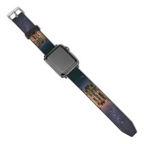 yanfind Watch Strap for Apple Watch Massimiliano Morosinotto Castle Fountain Reflection Outer Space Milky Way  Pond Sunset Compatible with iWatch Series 5 4 3 2 1