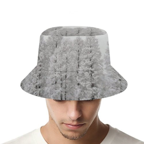 yanfind Adult Fisherman's Hat Winter Frozen Xmas Frost Christmas Spruce Winter Atmospheric Picture Landscape Shortleaf Snow Fishing Fisherman Cap Travel Beach Sun protection