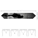 Yanfind Table Runner Backlit Shadows Figure Silhouette Rain Shillouette Shillouettes Everyday Dining Wedding Party Holiday Home Decor