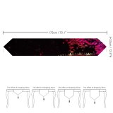 Yanfind Table Runner Blur Focus Dark Time Design Illuminated Lights Evening Technology Electricity Colorful Display Everyday Dining Wedding Party Holiday Home Decor
