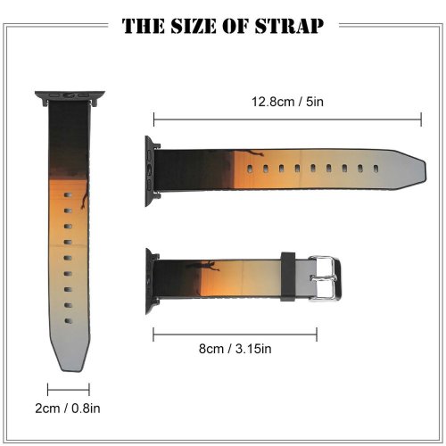 yanfind Watch Strap for Apple Watch  Sunset Happy Family Sky Friends  Afternoon Skies Joy Enjoy Brazil Compatible with iWatch Series 5 4 3 2 1