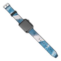 yanfind Watch Strap for Apple Watch Landscape Iceland Pictures Winter Outdoors Snow  Free  Hill Compatible with iWatch Series 5 4 3 2 1