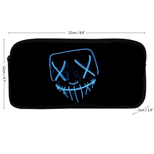 yanfind Pencil Case YHO Purge Images Muscles Aunted Party Wallpapers Horror Gym Halloween Fitness Costume Led Zipper Pens Pouch Bag for Student Office School