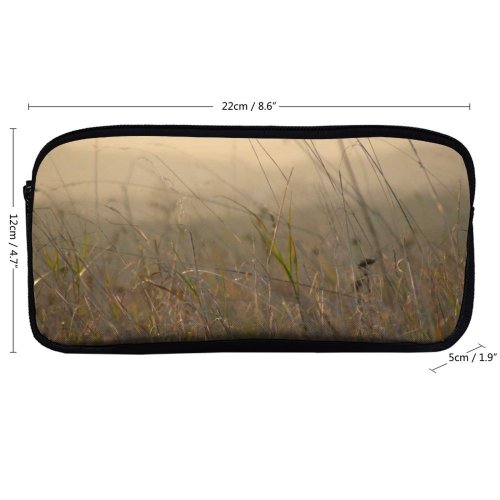 yanfind Pencil Case YHO Family Prairie Grassland Ecoregion Sunset Plant Sky Grass Natural Grass Atmospheric Afternoon Zipper Pens Pouch Bag for Student Office School
