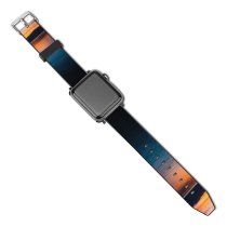 yanfind Watch Strap for Apple Watch Dawn Lake Sky States Bellingham Sunset Dusk Ocean PNG Outdoors Wallpapers Compatible with iWatch Series 5 4 3 2 1