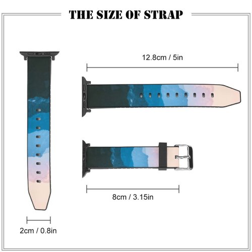 yanfind Watch Strap for Apple Watch Cascade Range  Foggy Morning Layers Compatible with iWatch Series 5 4 3 2 1