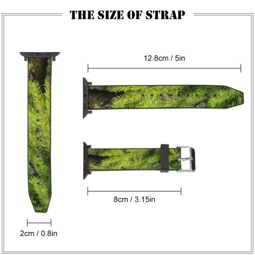 yanfind Watch Strap for Apple Watch Abies  Eco Environmental Tree Pine Summer Plant Fir Larch Light Compatible with iWatch Series 5 4 3 2 1
