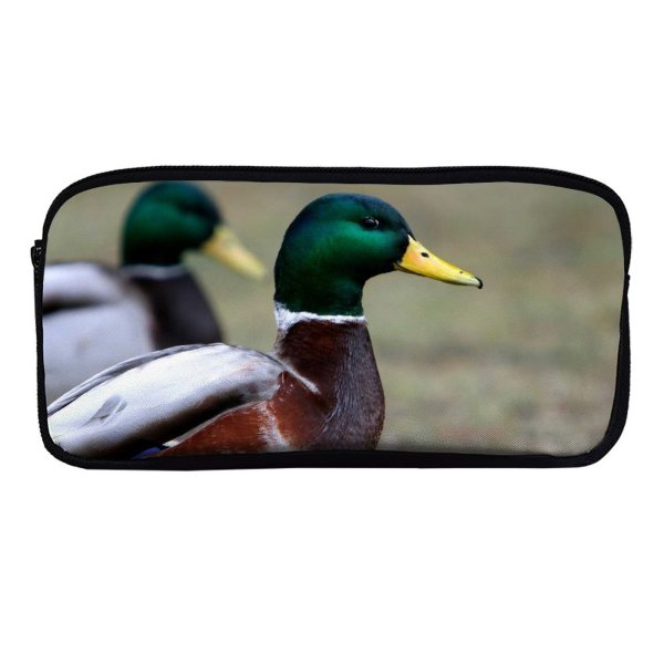 yanfind Pencil Case YHO Beak Duck Mallard Mallard Snow Ducks Feather Swans Bird Bird Geese Platyrhynchos Zipper Pens Pouch Bag for Student Office School