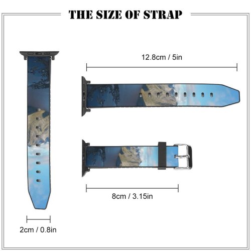 yanfind Watch Strap for Apple Watch Landscape Norwegen Peak Promontory Wilderness Pictures Lofoten Sea Cloud Outdoors Free Compatible with iWatch Series 5 4 3 2 1