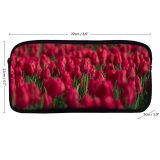 yanfind Pencil Case YHO Reynaldo Brigantty Flowers Tulips Field  Bloom Spring Colorful Floral Bokeh Selective Zipper Pens Pouch Bag for Student Office School