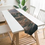 Yanfind Table Runner Landscape Peak Domain Pictures Sea Outdoors Grey Snow Sunset Glacier Range Everyday Dining Wedding Party Holiday Home Decor