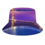 yanfind Adult Fisherman's Hat Romain Guy Golden Gate Bridge San Francisco California Scenic Sky Pacific Ocean Fishing Fisherman Cap Travel Beach Sun protection