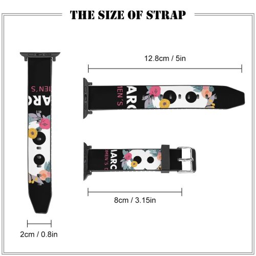 yanfind Watch Strap for Apple Watch Dark Celebrations Minimal Woman's March Th Minimalist Compatible with iWatch Series 5 4 3 2 1